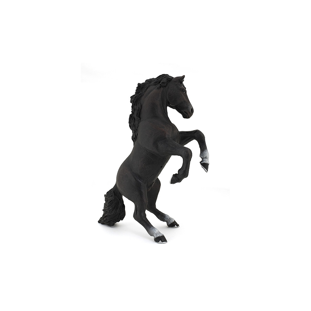 Papo black prancing horse