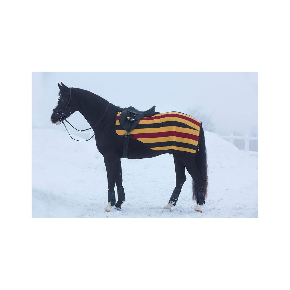 Horseware Rambo Newmarket Competition Fleece – Ausreitdecke | Größe S, Witney Stripes – Navy | Aus Atmungsaktivem Fleece
