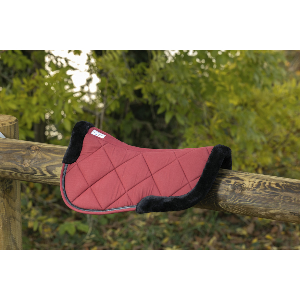 Amortisseur De Dos Infinity Pour Cheval - Rembourrage Coton Et Fausse Peau De Mouton