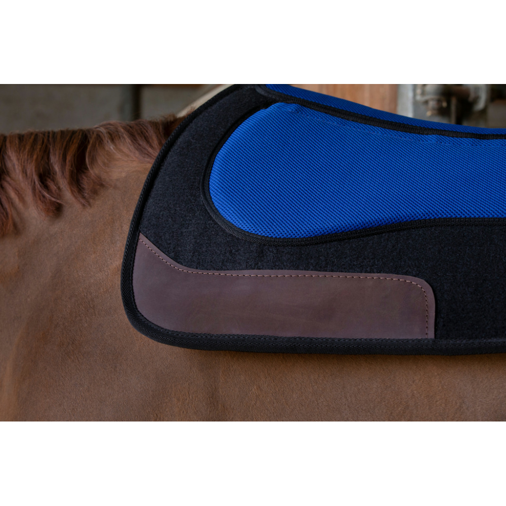 Western Pferde-Sattelpad - 28 X 32 Zoll (ca. 71x81 Cm), Doppelt Gefüttert Mit Fleece, Schwarz