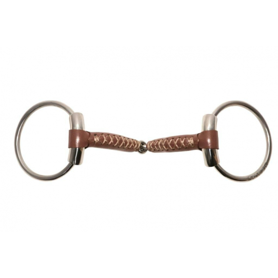 Metalab Pinchless Leather Loose Ring Snaffle