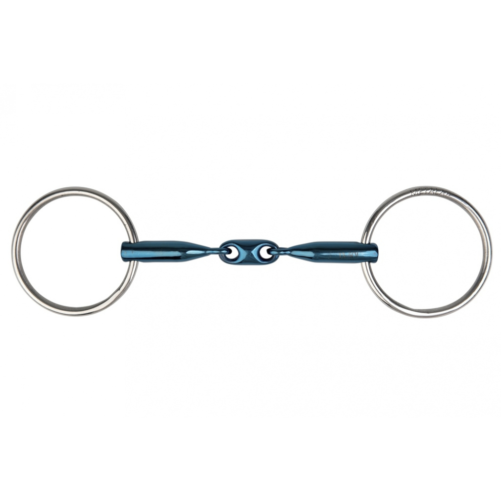 Metalab Eco Blue double jointed Ring Snaffle