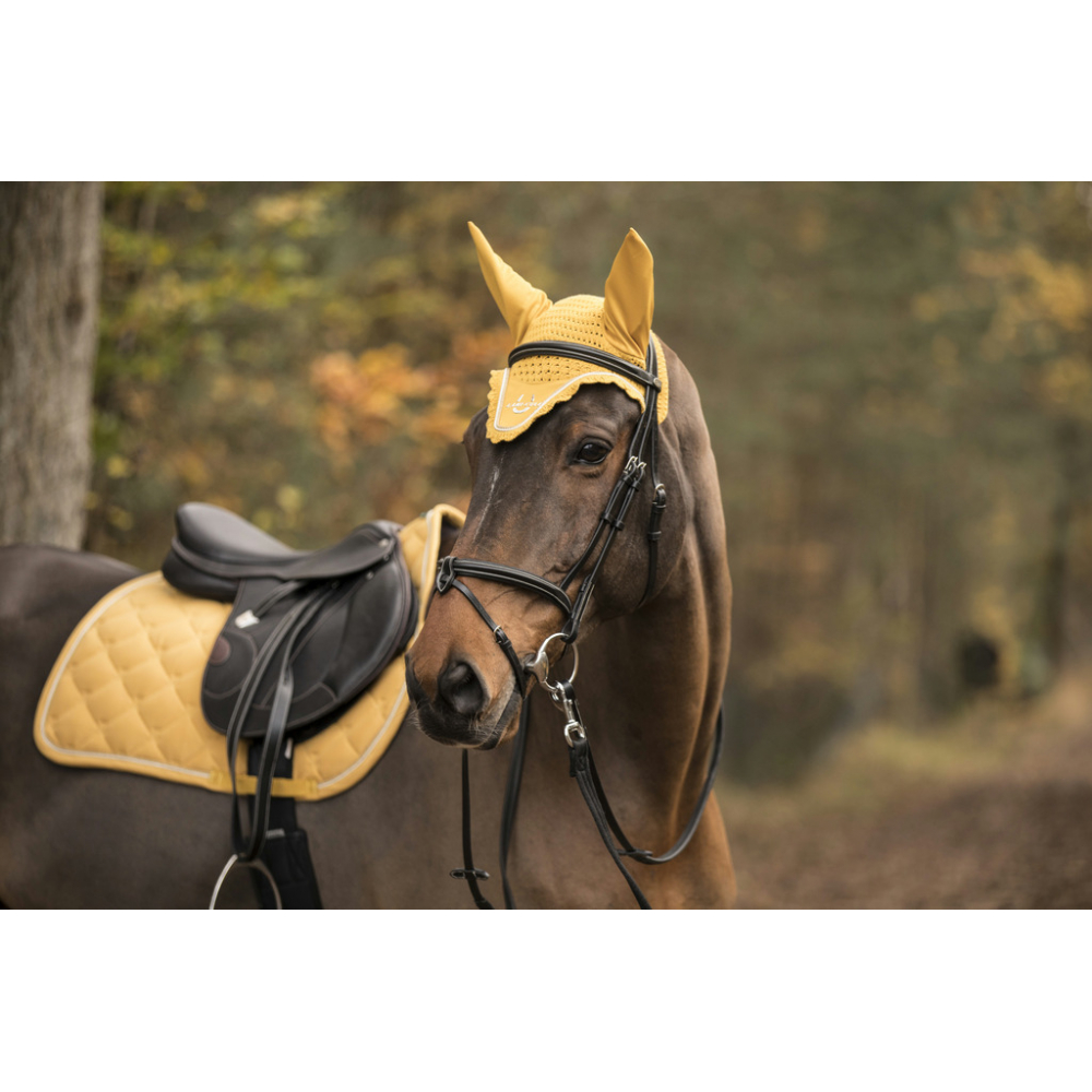 Equi-Flector Hi-Vis Fly Veil - Yellow - Kates Equestrian