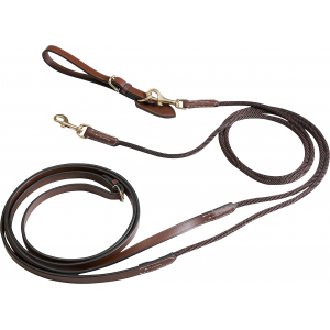 Éric Thomas Pro leather/rope draw reins