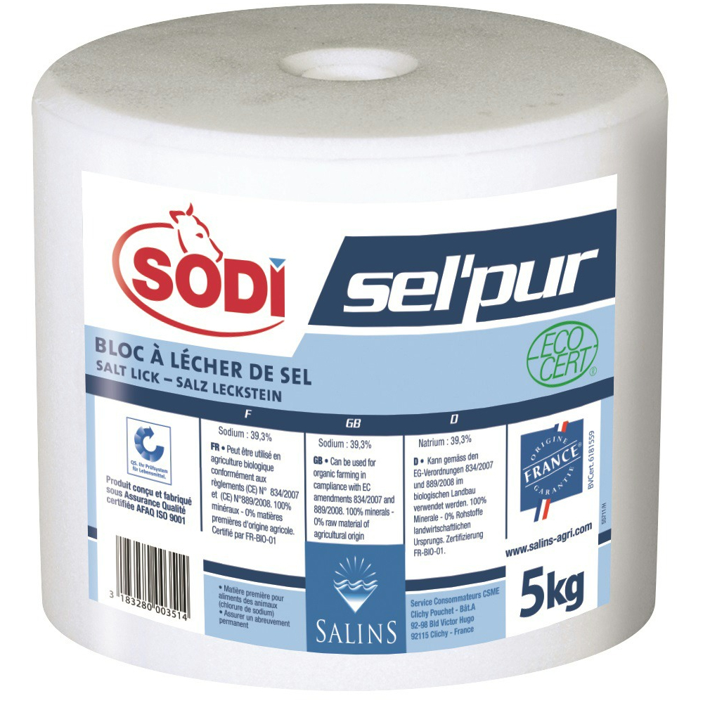 Bloc de sel SODI Sel'pur 5 kg